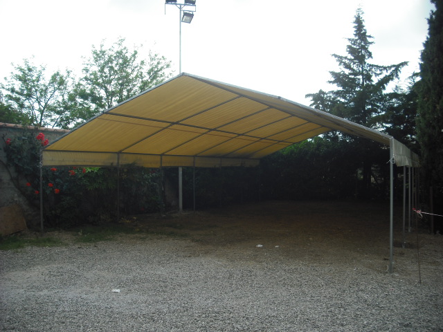 Copertura 8x15 con telo in pvc